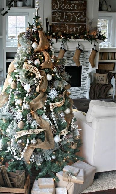 Burlap Christmas Tree Decorations