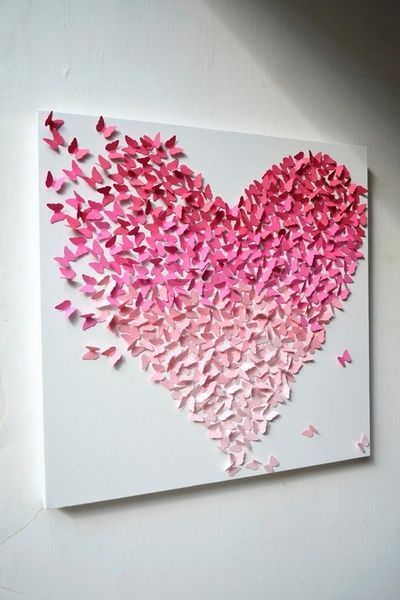 butterfly heart. This would be cool to do on a small scale as well.