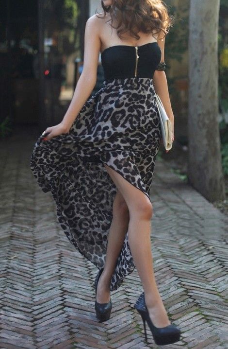 Buy Fashion Clothing – Leopard Chiffon Dress – Casual Dresses – Dresses