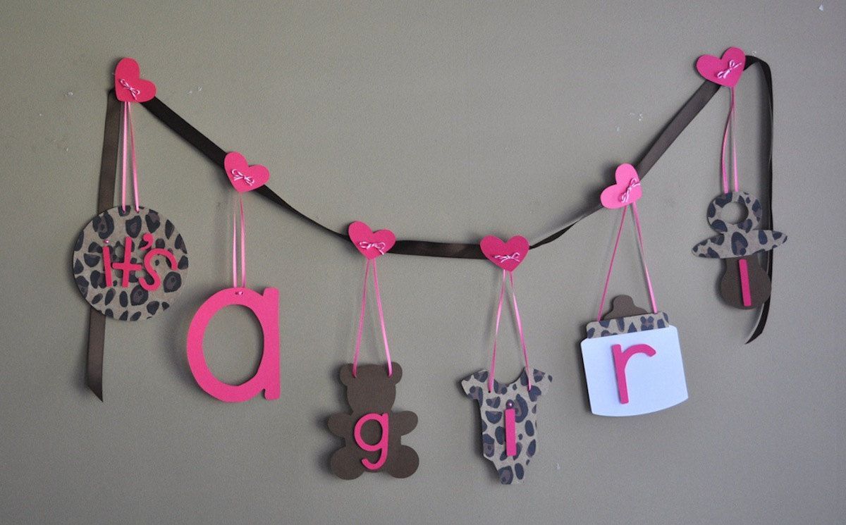 Cheetah baby shower decorations leopard its a by ParkersPrints, $16.50