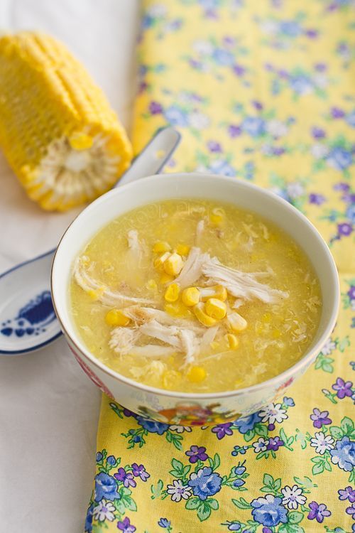 Chicken and sweet corn soup. Mmmm, that sounds delicious.  I think Adam may send