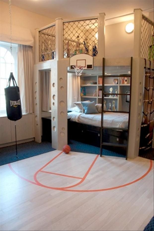 Cute boys basketball bedroom