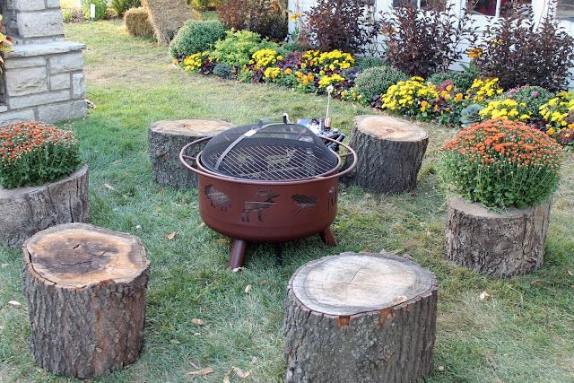 Cute idea for fire pit seating