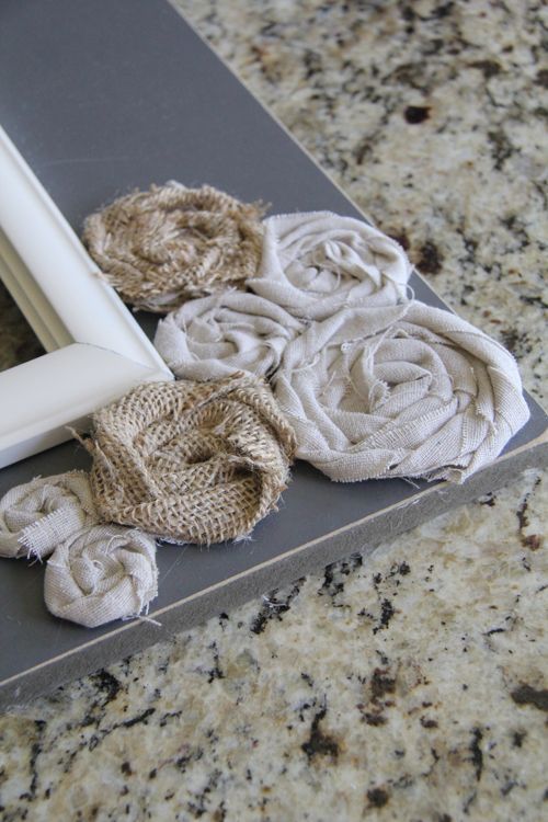 DIY picture frame and rosettes
