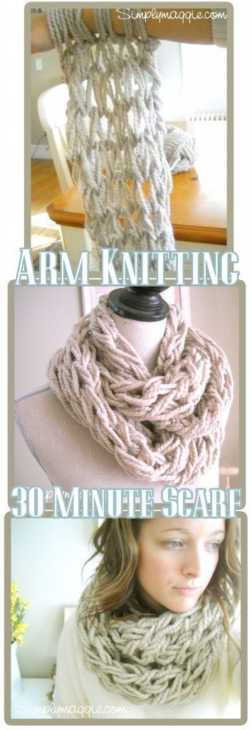 DIY Scarf: Arm Knitting Tutorial
