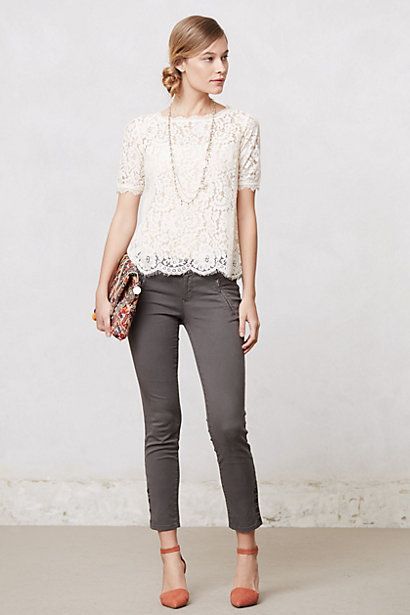 Elysian Lace Top on Anthropologie – I want the whole outfit, including the shoes