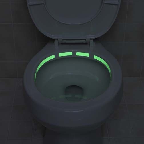glow-in-the-dark toilet locater strip;