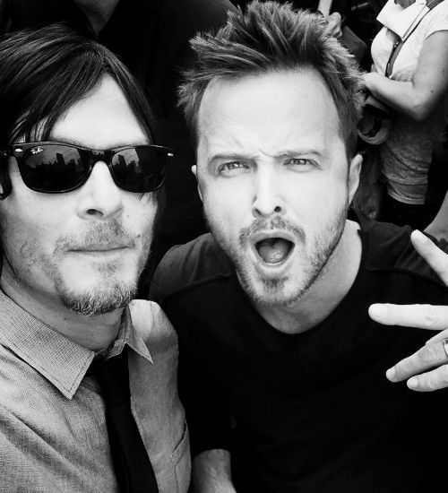 Norman Reedus  Aaron Paul, SDCC my favorites from Walking Dead and Breaking Bad!