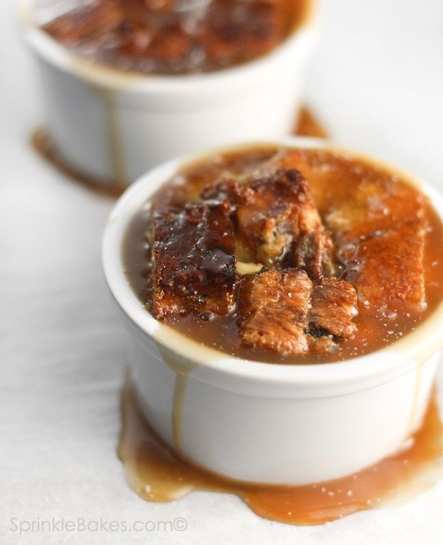 Salted Caramel Bread Puddings – its official! Salted caramel makes everything ta