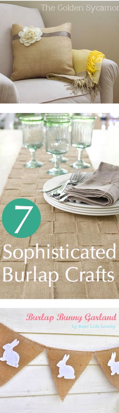 7 Sophisticated Burlap Crafts || CraftFoxes #sewing #homedecor