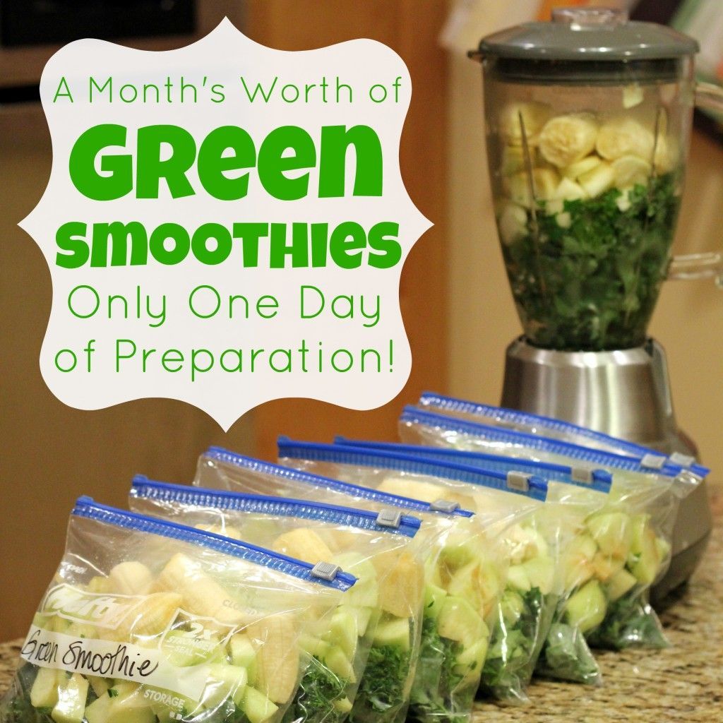 A Months Worth of Green Smoothies – Only One Day of Prep!