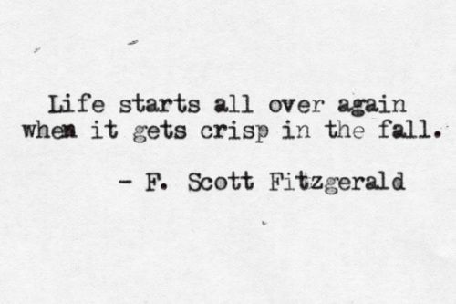 Autumn quote F. Scott Fitzgerald