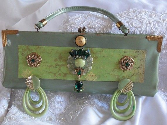bags and purses clutch vintage women spring and summer custom couture deep green