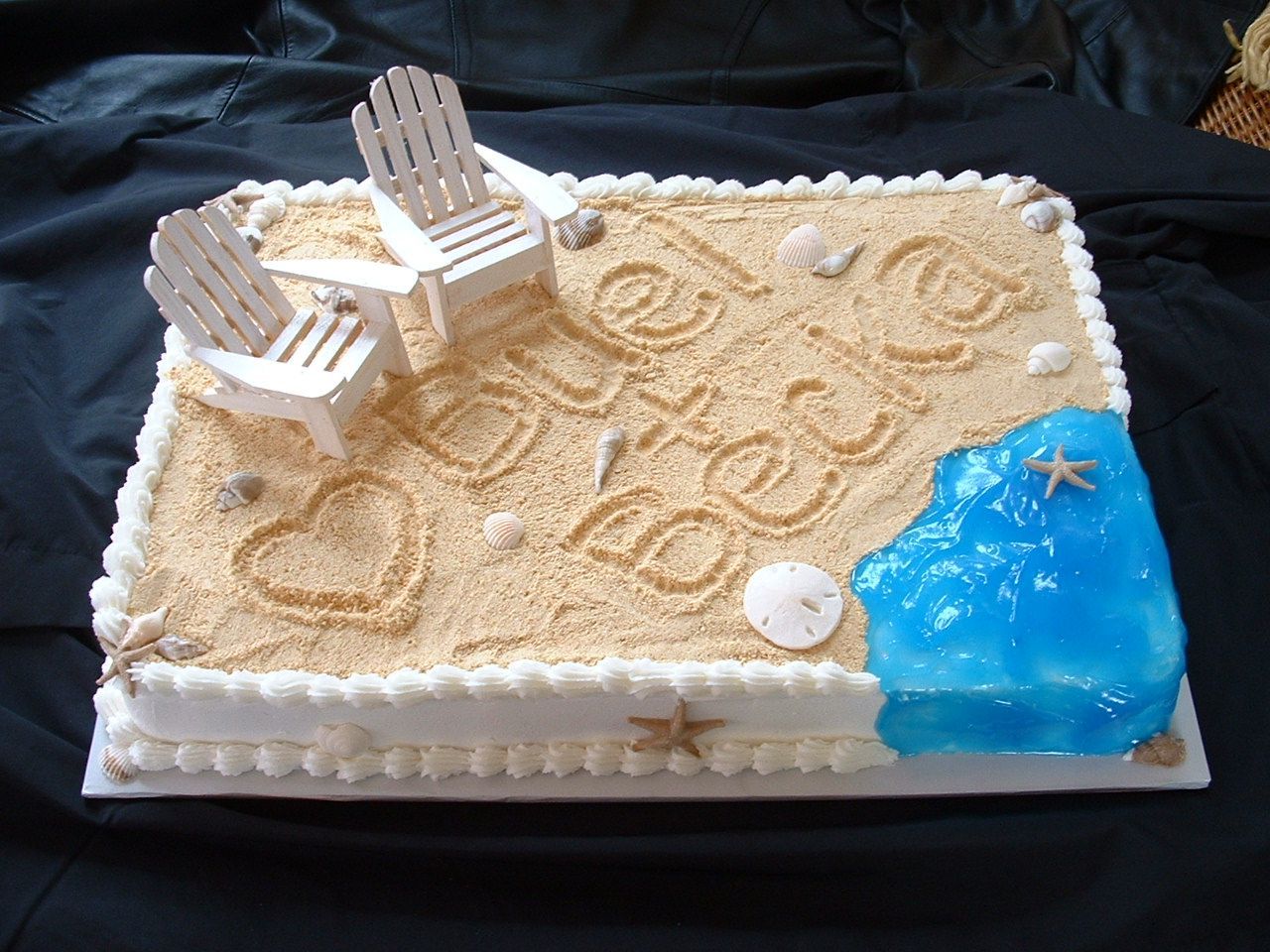 Beach Theme Bridal Shower Cake – Made this cake for a client who is having a bri