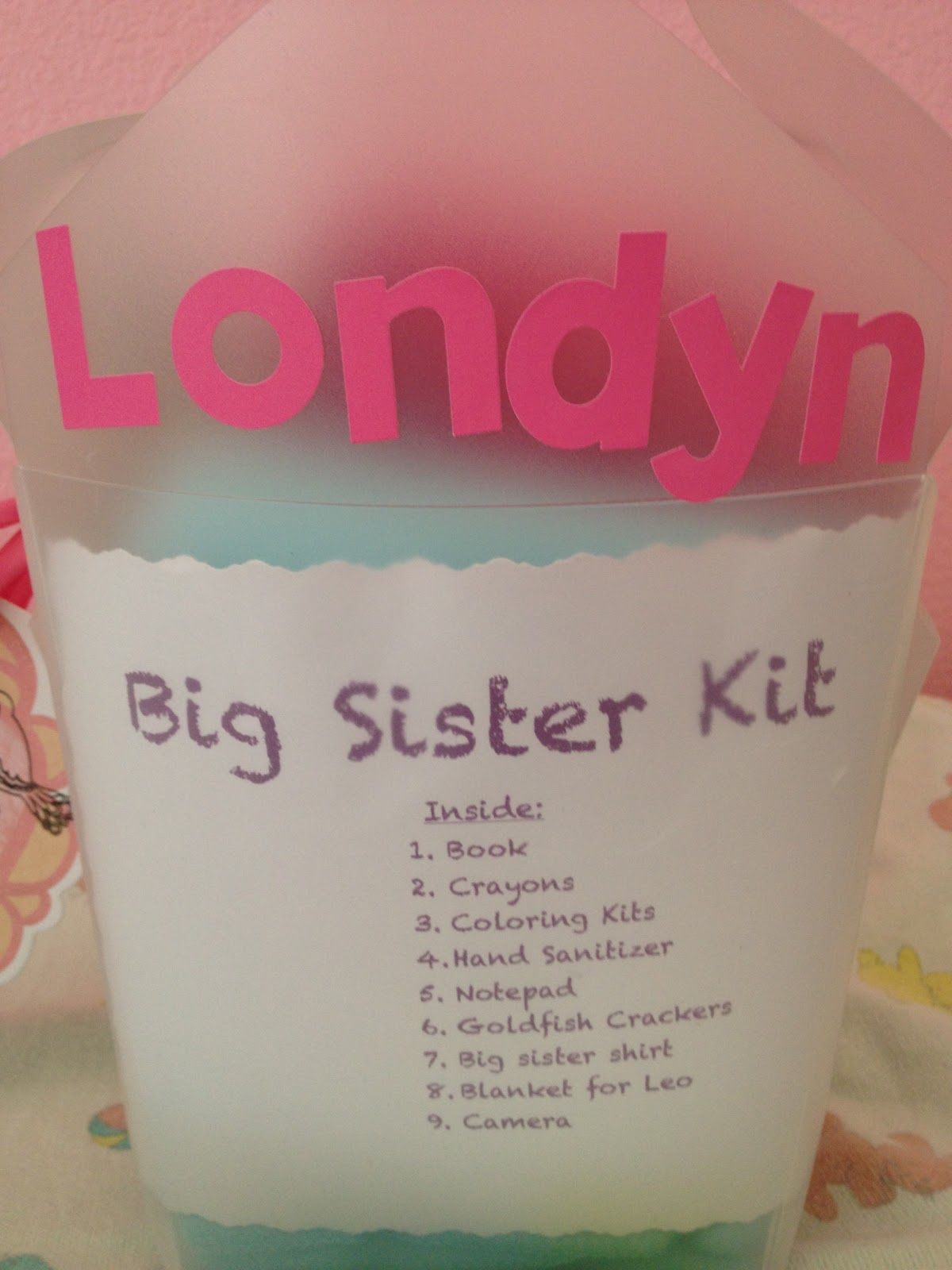 Big Sister Kit: baby shower gift Cute idea for the big sister to not feel left o