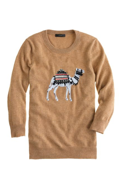 Camel sweater.