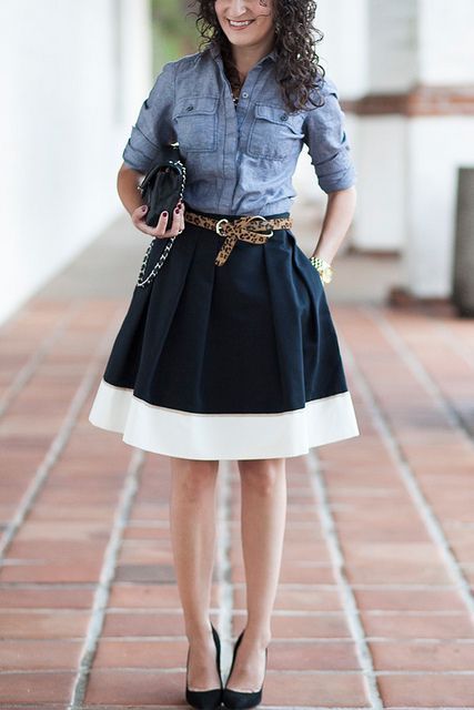 chambray-leopard-full-skirt-10 by Alterations Needed, via Flickr