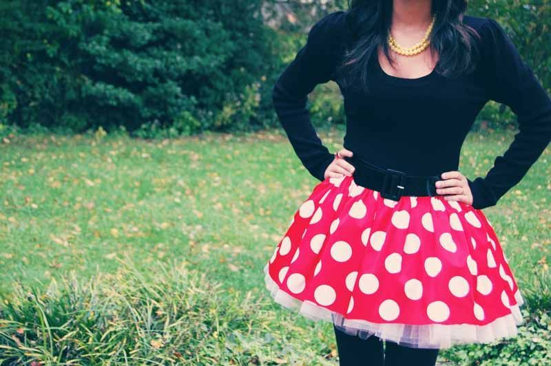 cute Minnie Mouse costume – already have the black shirt, just need a skirt
