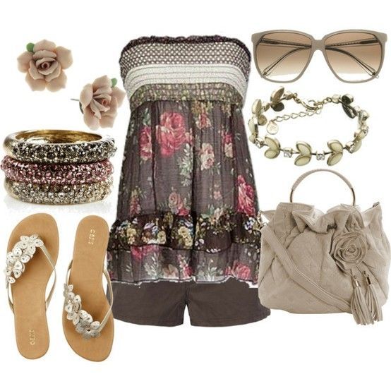 Cute Summer outfit. Polyvore Clothes  Outift for  teens  movies  girls  women .