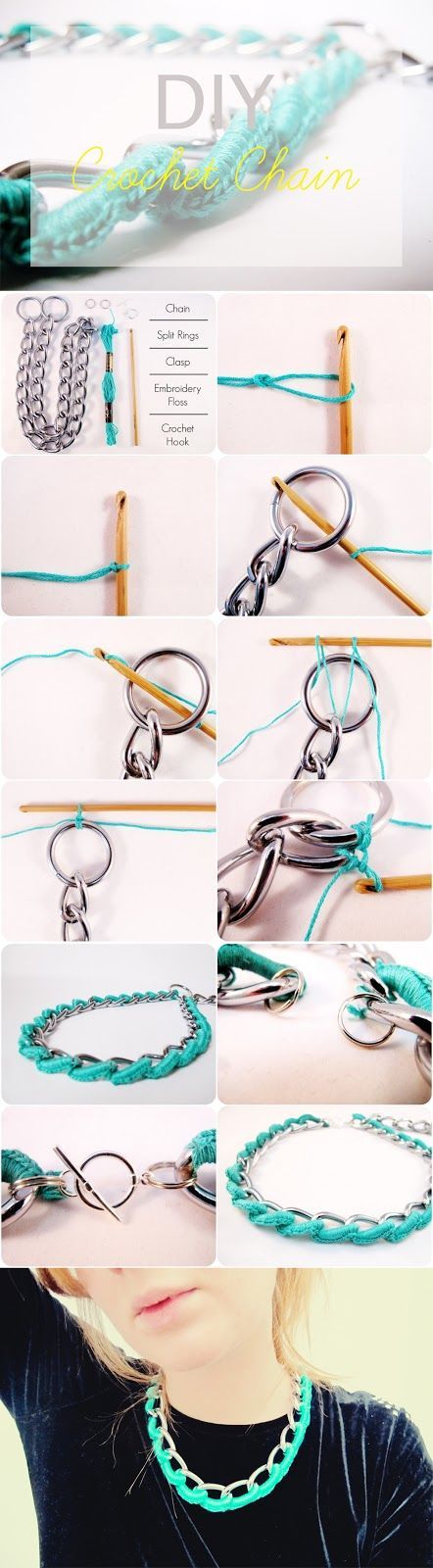 DIY: Embellish Statement Crochet Necklace Jewellery Tutorial