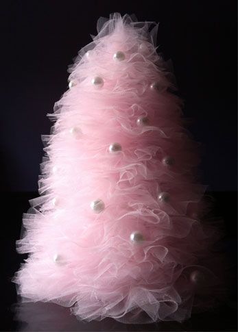 DIY tulle mini-tree with instructions, pictures.