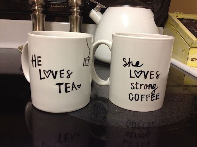 DYI for work mugs? Cute idea for Christmas gifts (Shhhh…. no peeking Erica)