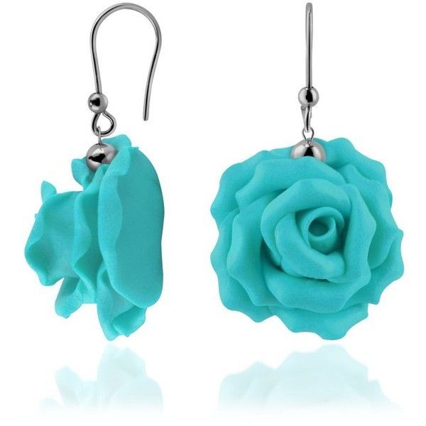 Forzieri Hand Made Rose Sterling Silver Earrings found on Polyvore