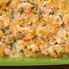 Garlicky Baked Shrimp Recipe!  This was delicious.  I served it over noodles but