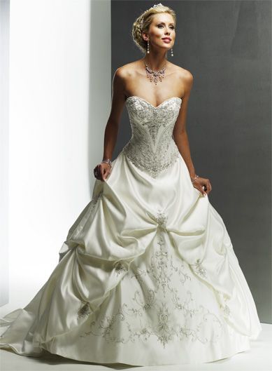 Gorgeous Sweetheart Ball Gown Chapel Train bridal gowns,wedding dresses for chea