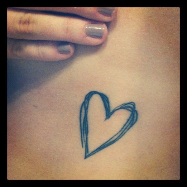 Heart tattoos Im liking this one with my girls names around it