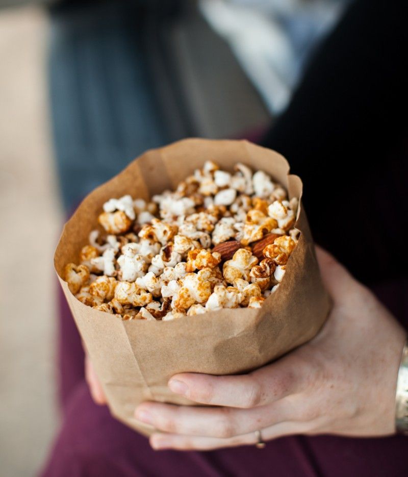 Honey-almond popcorn