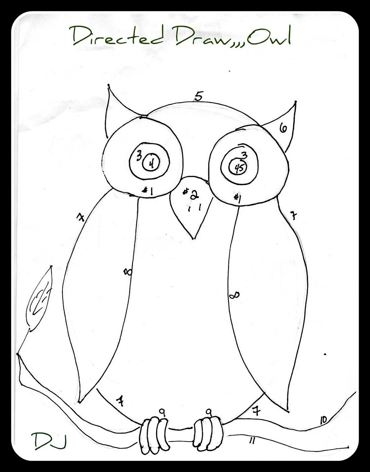 Kids Art…Drawing Owls