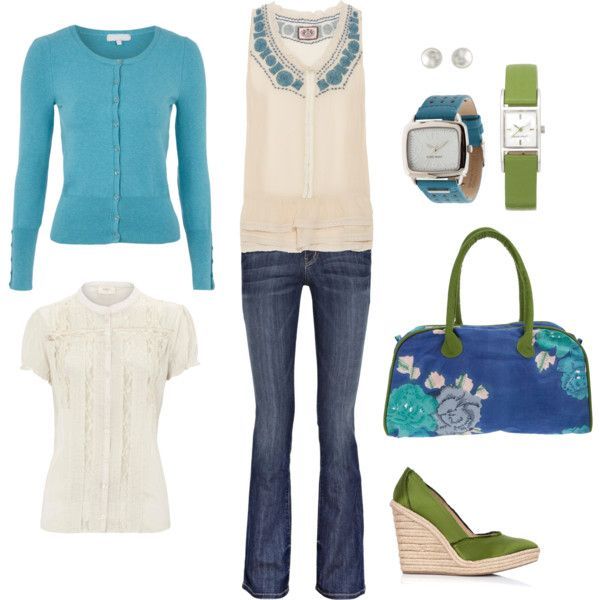 Love the colors in this outfit. Simple and classy. The shoes and purse are reall