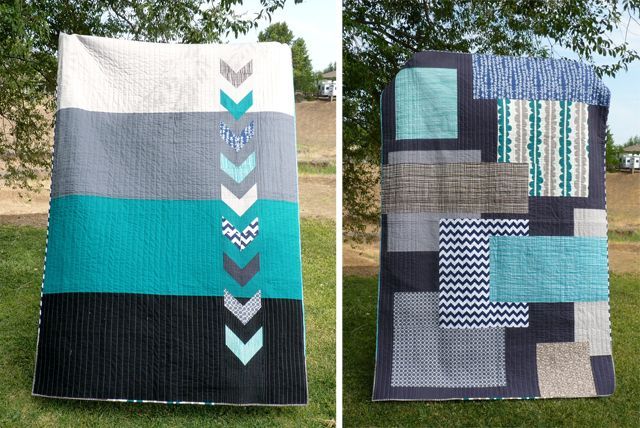 Love the front of this quilt! (on the left)