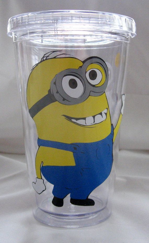 MINION Despicable Me Acrylic Tumbler  by MemorableDesigns on Etsy, $11.00