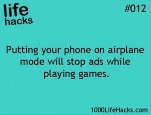 Putting your phone on airplane mode will stop ads while youre playing games