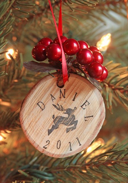 Rustic Christmas Ornaments by Willow Handmade, via Flickr
