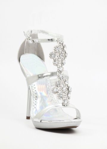 Silver bridesmaids shoes