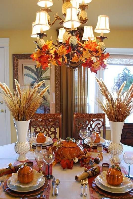 Thanksgiving – always do my chandelier for Christmas but never even thought abou
