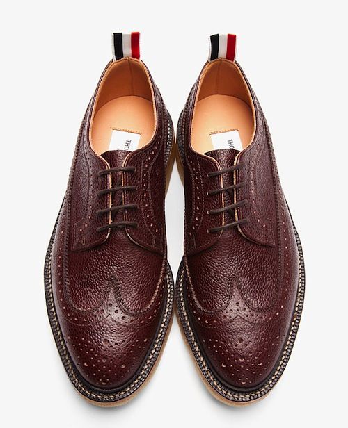 Thome Browne – Brown Pebbled Leather Longwing Brogues