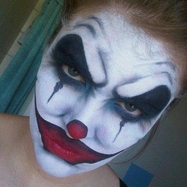 What a wonderful job on face paint. {Scary Clown by Becky Flateau}