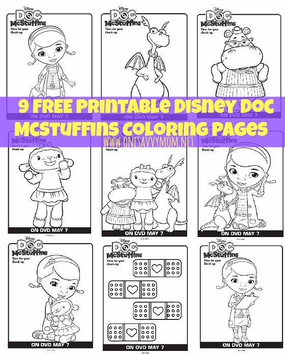9 Free Disney Doc McStuffins Printable Coloring Pages