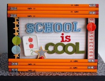 Adorable teacher gift idea. “School Is Cool” framed decor by Teri Anderson for C