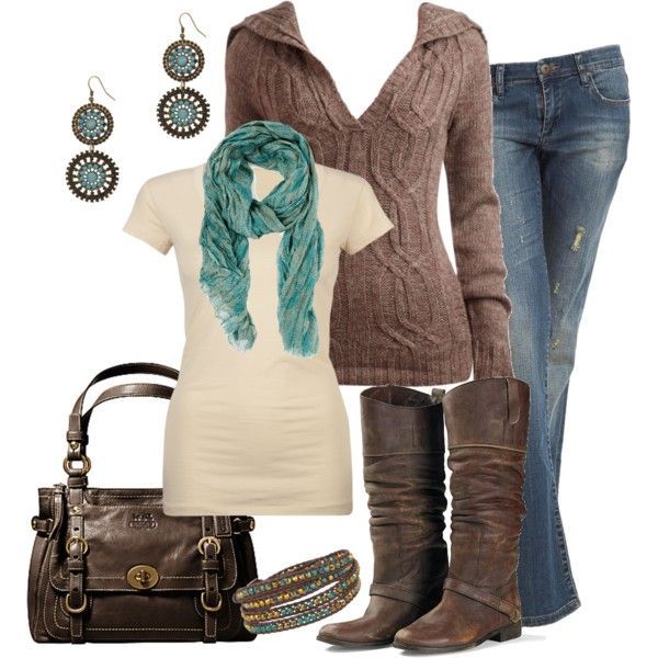 Comfy Hooded Sweater and Boots, created by smores1165 on Polyvore