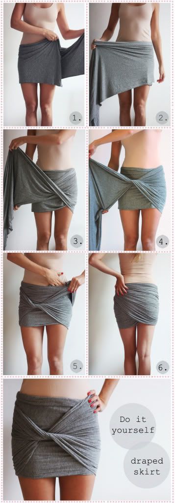 DIY Draped Skirt…no sew!