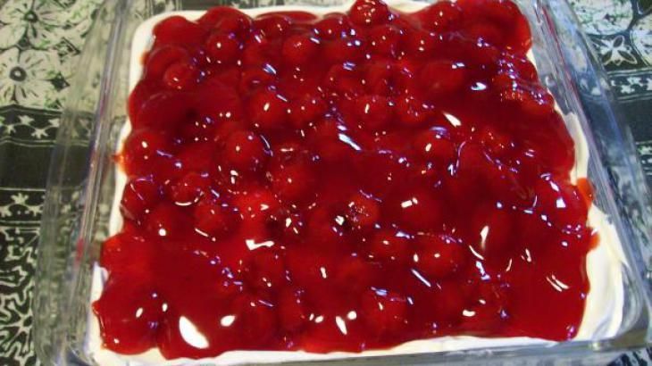 Easy Cherry Delight Dessert (No-Bake)- Often served at Amish or Mennonite fellow