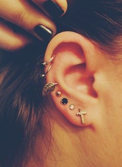 fill up one ear with lots of piercings… well, itll be my right as thats the on