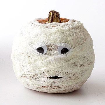 gauzy mummy pumpkin