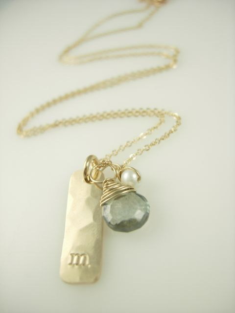 Great gift idea | Hand Stamped Initial Necklace