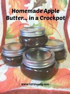 Homemade Apple Butter! In a crockpot! #applebutter #crockpot #recipes #slowcooke